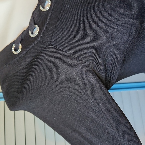 INC International Concepts Black Grommet Neck Top - Picture 5 of 12